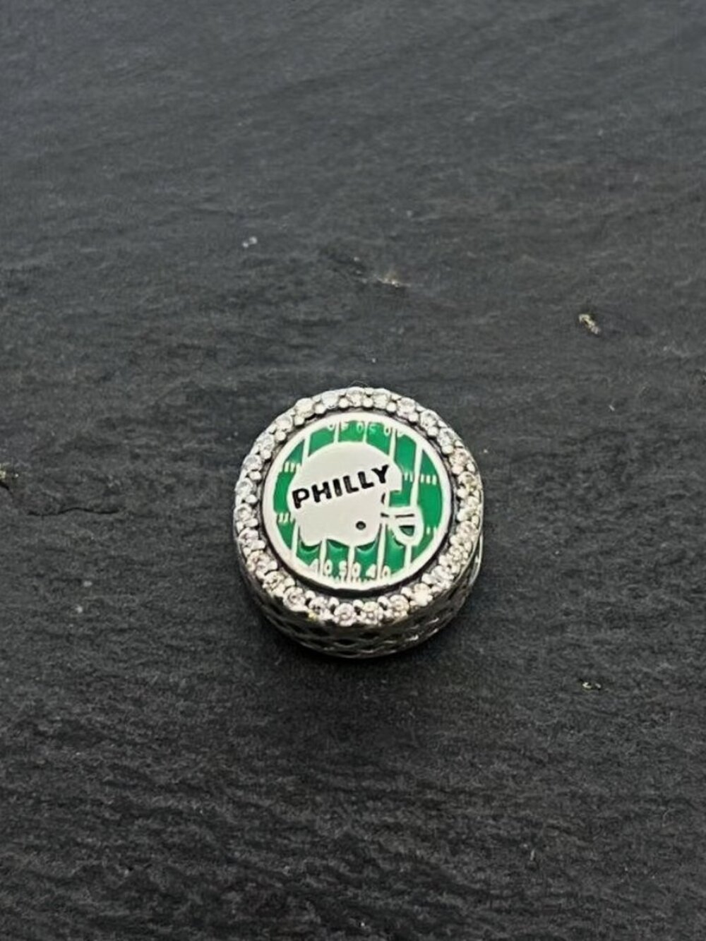 Pandora Philly Football Exclusive Bead Charm Sterling Silver Jewelry